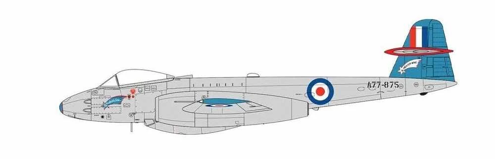 Airfix Gloster Meteor F.8 1/48 – plastikinis lėktuvo modelis A09182A