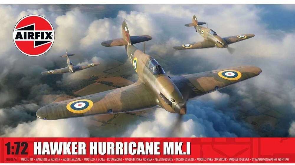 Airfix Hawker Hurricane Mk.I 1/72 plastikinis lėktuvo modelis (A02067A)