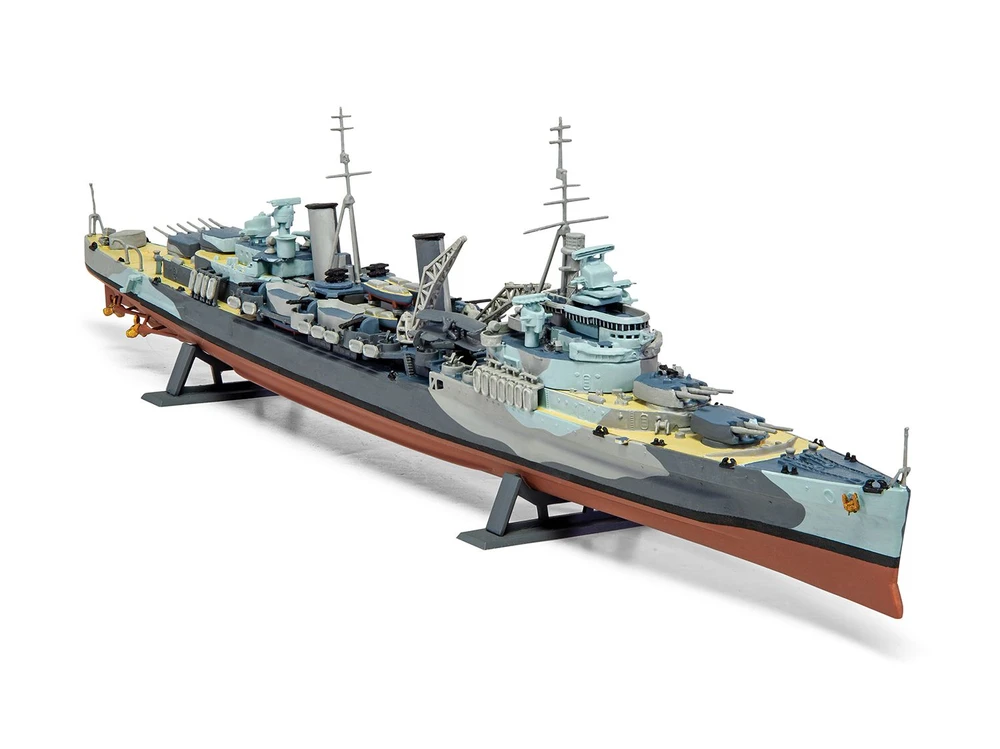 Airfix HMS Belfast laivo modelio rinkinys 1/600 su dažais ir klijais