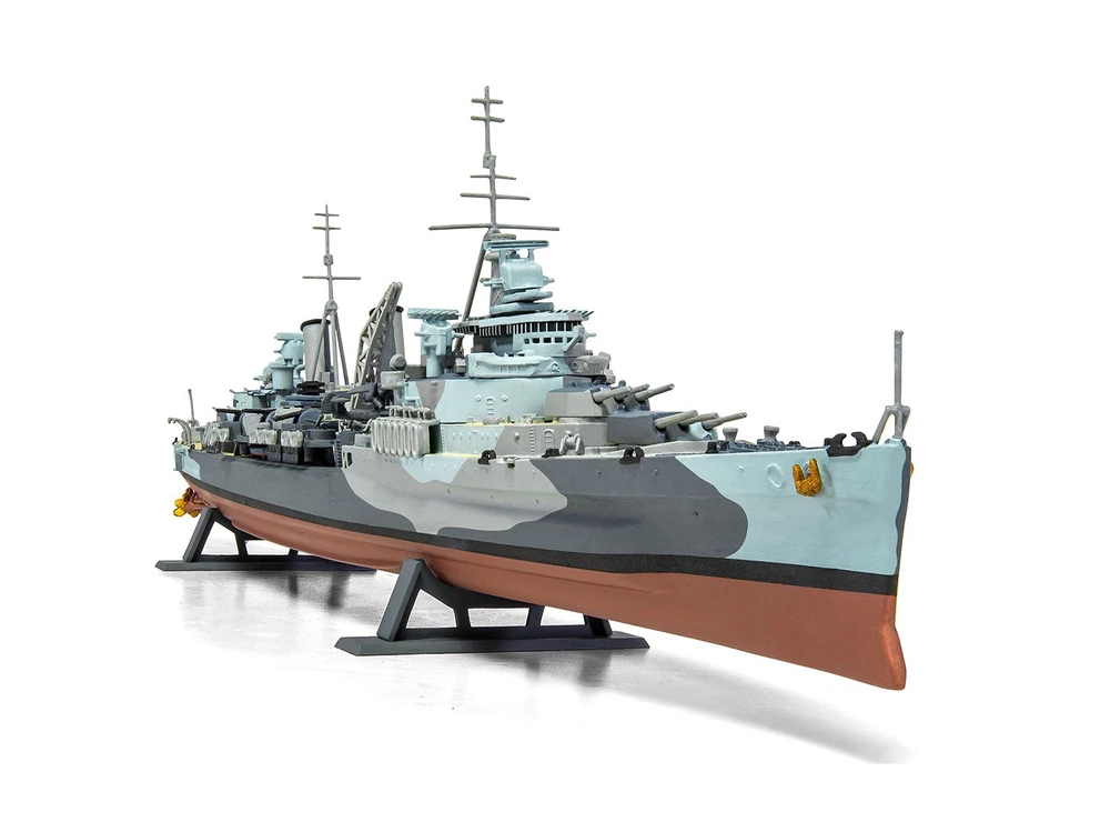 Airfix HMS Belfast laivo modelio rinkinys 1/600 su dažais ir klijais
