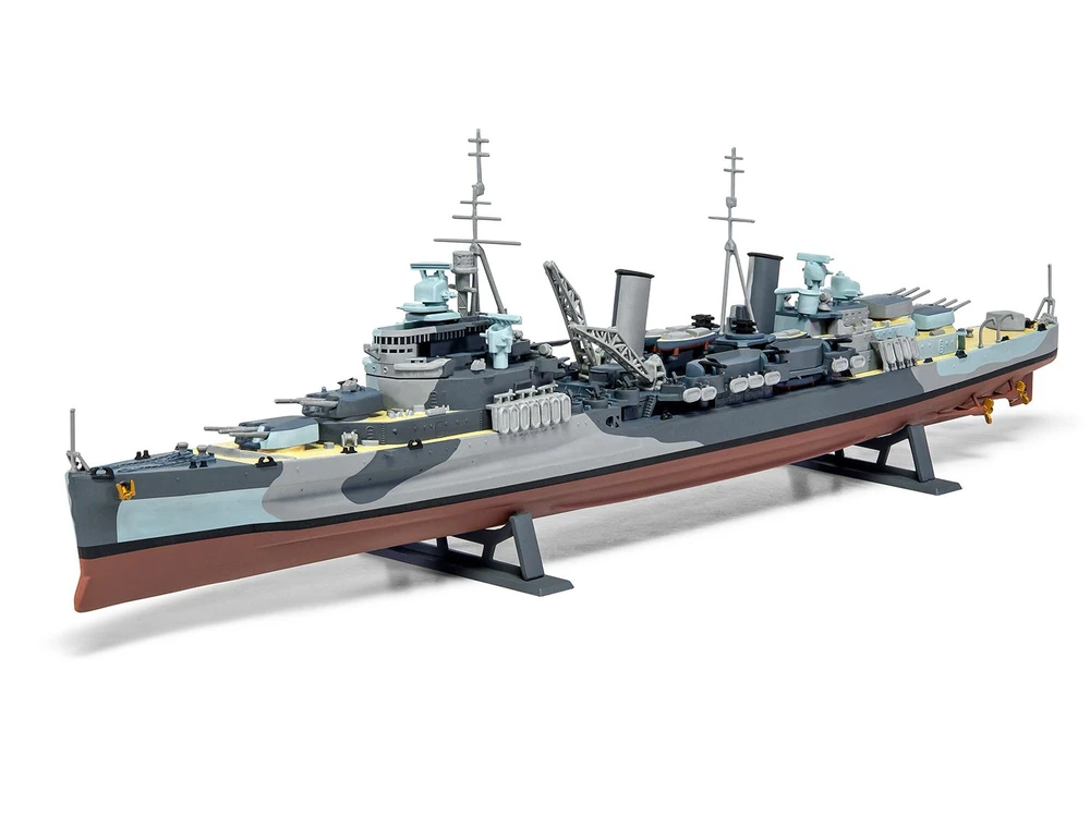 Airfix HMS Belfast laivo modelio rinkinys 1/600 su dažais ir klijais