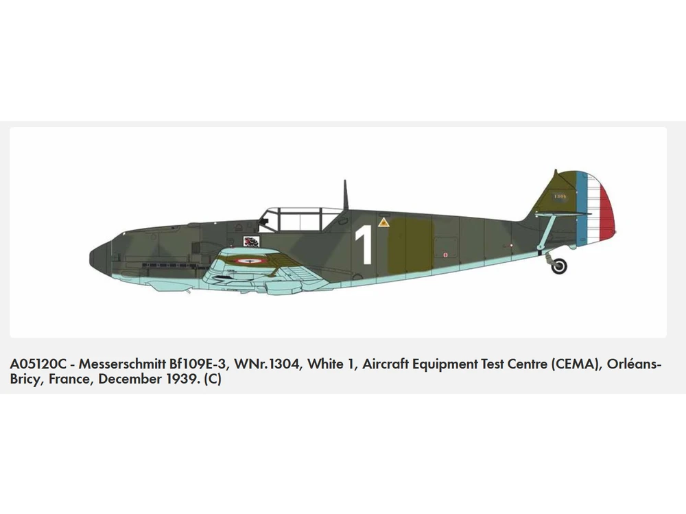 Airfix Messerschmitt Bf 109E-3/E-4 1/48 plastikinis surenkamas modelis