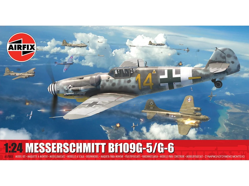 Airfix Messerschmitt Bf109G-5/6 1/24 plastikinis lėktuvo modelis