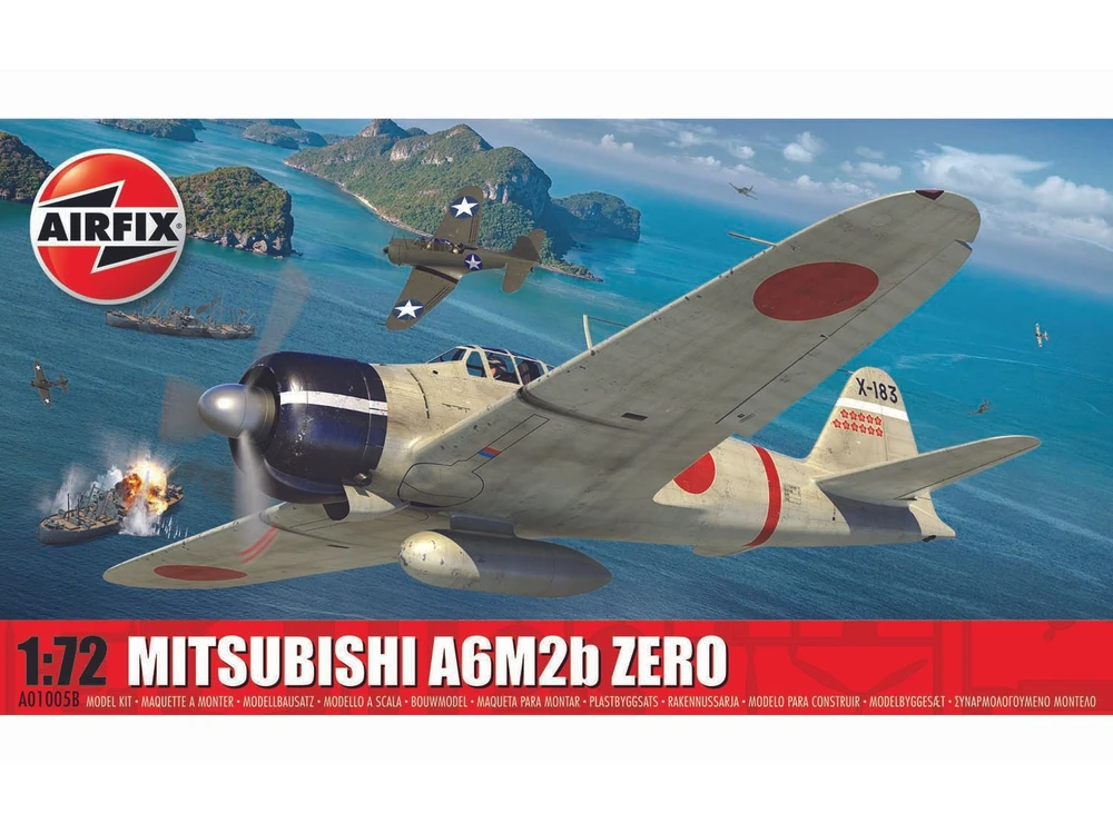 Klijuojamas Modelis Airfix A01005B Mitsubishi A6M2b Zero 1/72