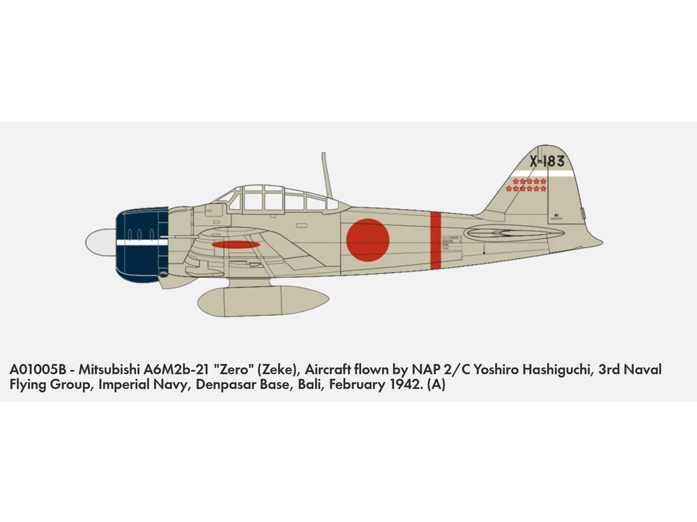 Klijuojamas Modelis Airfix A01005B Mitsubishi A6M2b Zero 1/72