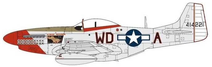 Airfix North American P-51D Mustang 1/24 plastikinis lėktuvo rinkinys A14001V