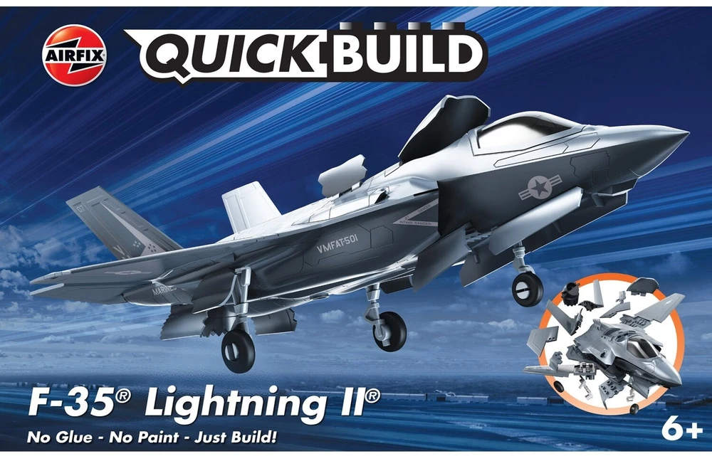 Airfix QUICKBUILD F-35B Lightning II lėktuvas, surenkamas modelis vaikams