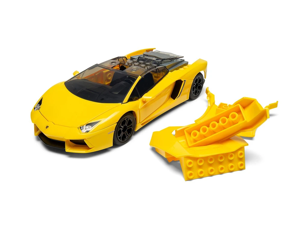 Airfix QUICKBUILD Lamborghini Aventador geltonas konstruktorius