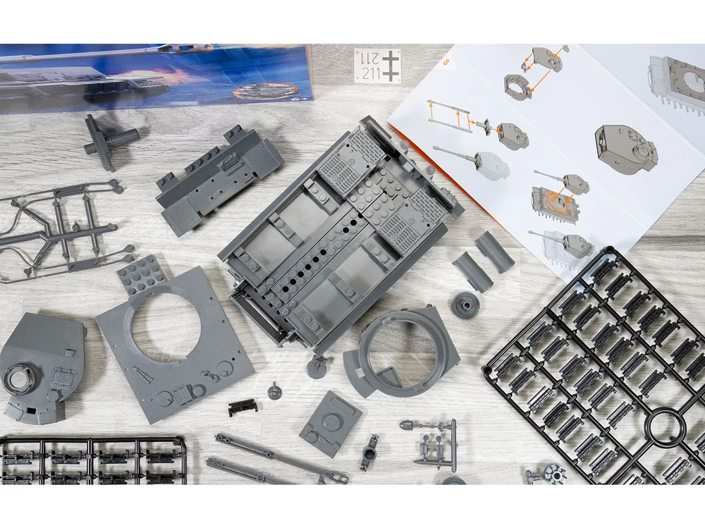 Airfix QUICKBUILD Tiger I tankas 1/35 – surenkamas be klijų ir dažymo