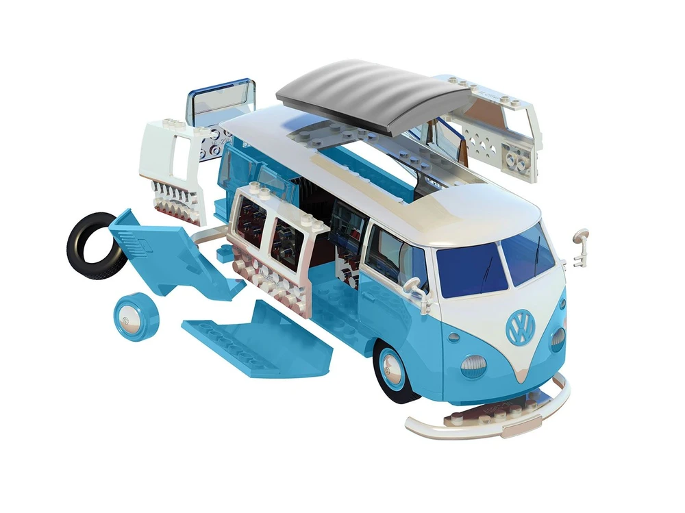Airfix QUICKBUILD VW Camper Van mėlynas konstruktorius, 52 detalės