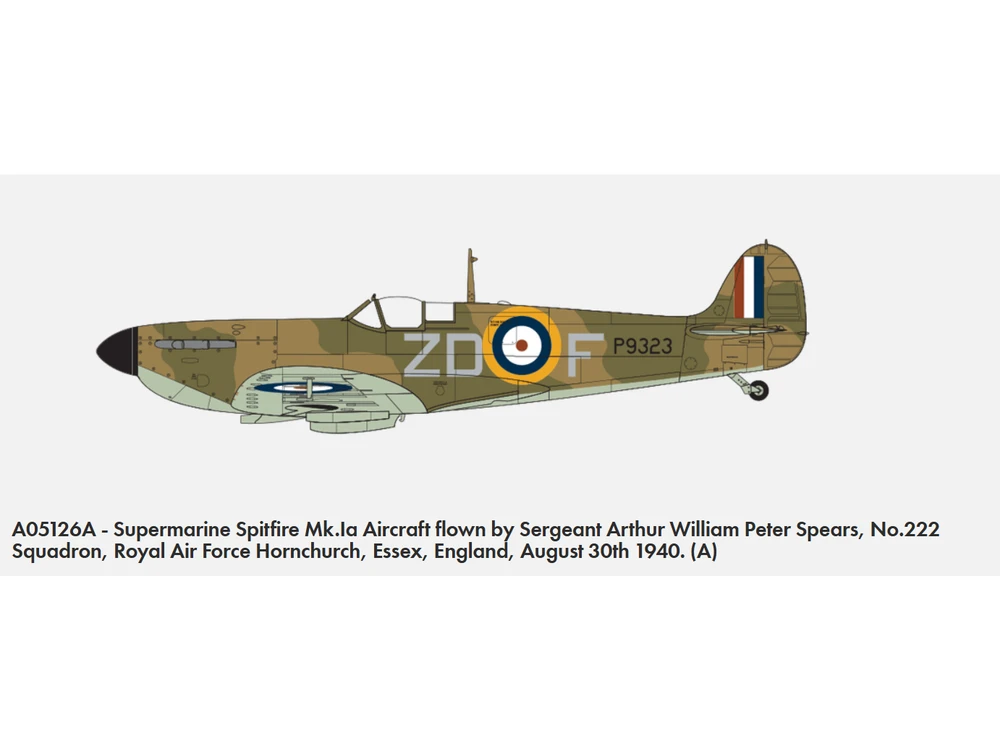 Airfix - Supermarine Spitfire Mk.Ia, 1/48, A05126A, Color