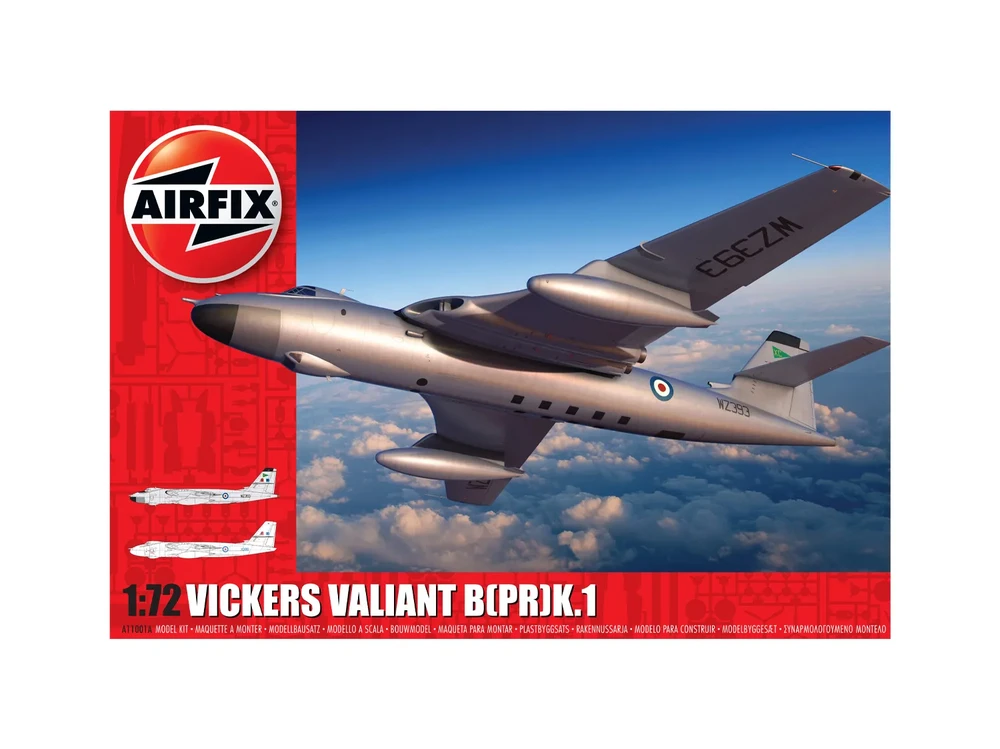 Airfix Vickers Valiant B(PR)K.1 surenkamas lėktuvo modelis 1/72, A11001A