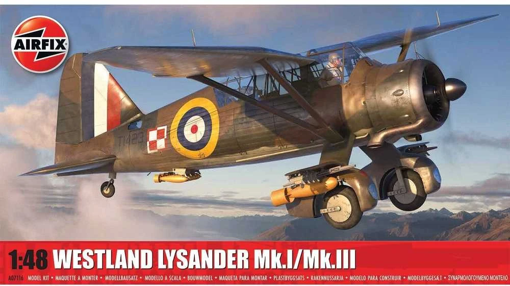 Klijuojamas Modelis Airfix A07116 Westland Lysander Mk.I/Mk.III 1/48
