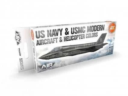 AK Interactive 3-ios kartos akrilinių dažų rinkinys US Navy/USMC aviacijai