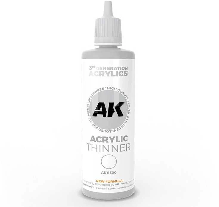 AK Interactive 3-ios kartos akrilinių dažų skiediklis, 100 ml (AK11500)