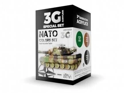 AK Interactive 3 kartos NATO akrilinių dažų rinkinys (3 spalvos)