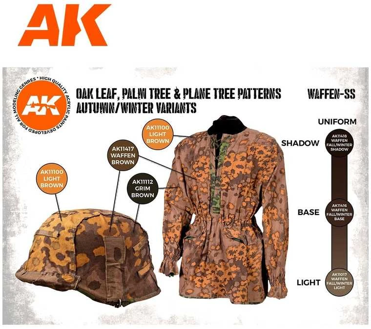 AK Interactive 3Gen akriliniai dažai Waffen-SS rudens/žiemos kamufliažui