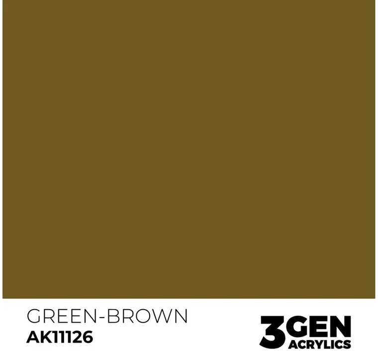 AK Interactive 3Gen akriliniai dažai Žalias-Brown 17ml AK11126