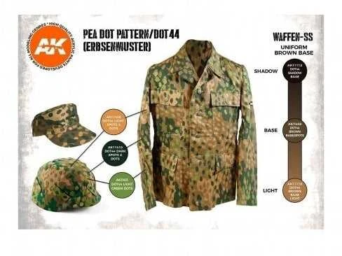 AK Interactive 3Gen akrilinių dažų rinkinys DOT44 Waffen-SS, AK11623
