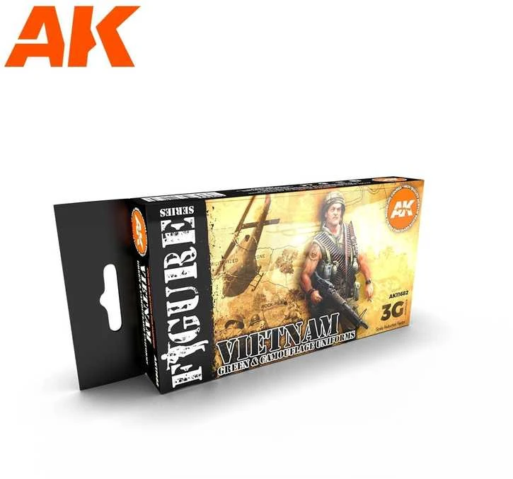 AK Interactive 3Gen akrilų rinkinys Vietnam Žalias & Camouflage, AK11682