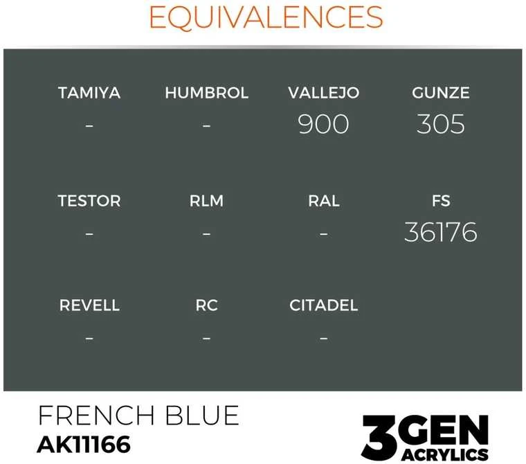 AK Interactive 3rd Gen akriliniai dažai French Mėlyna 17 ml (AK11166)