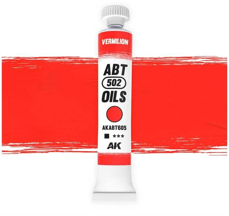 Ak Interactive ABT 502 Vermilion aliejiniai dažai modeliavimui AKABT605