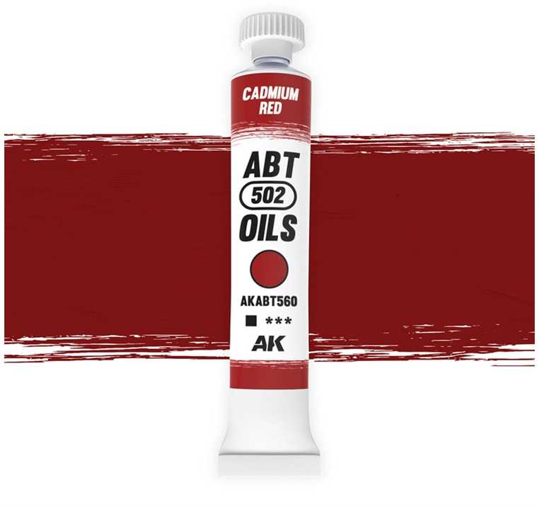 AK Interactive ABT502 aliejiniai dažai Cadmium Raudona, AKABT560