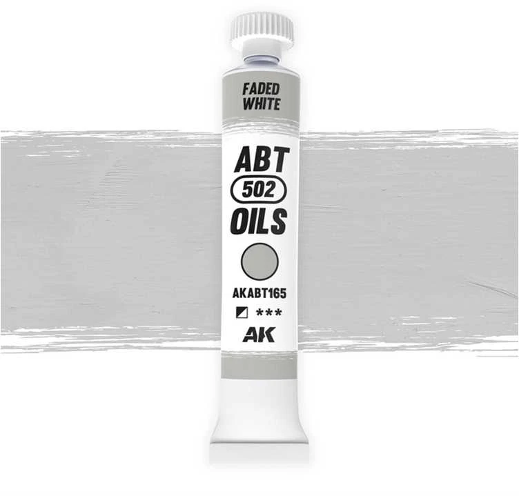 Ak Interactive ABT502 aliejiniai dažai modeliavimui Faded Baltas AKABT165