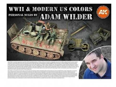 AK Interactive Adam Wilder 3rd Gen akrilinių dažų rinkinys, 18 spalvų