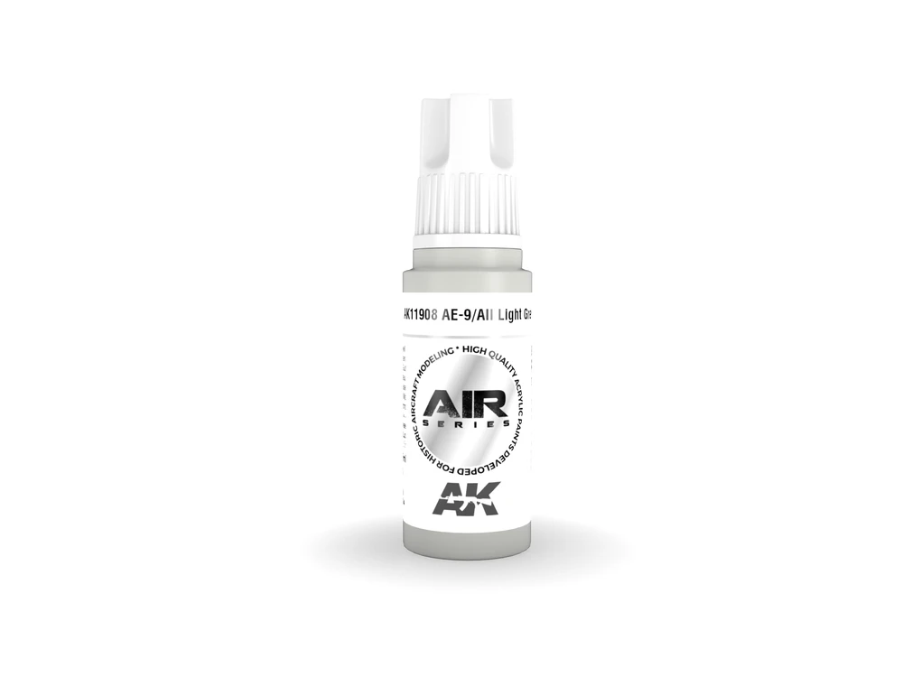 AK Interactive AE-9/AII šviesiai pilki AIR akriliniai dažai 17 ml