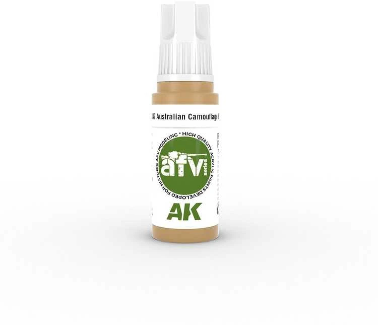 AK Interactive AFV 3 kartos akriliniai dažai Australian Brown 17ml