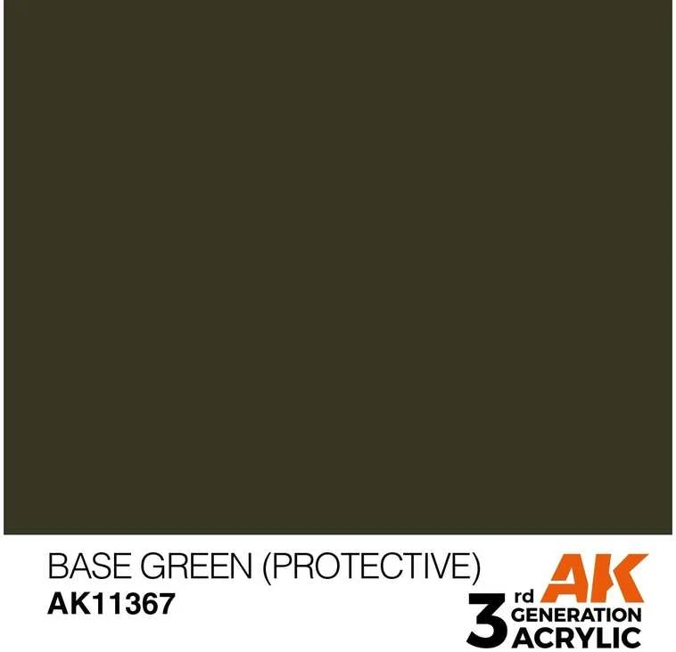 AK Interactive AFV 3Gen akriliniai dažai Base Žalias Protective 17 ml