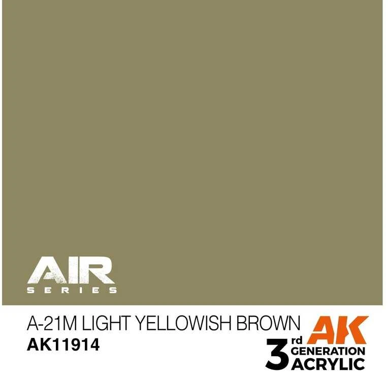 AK Interactive AIR A-21m šviesiai gelsvai rudi akriliniai dažai 17ml