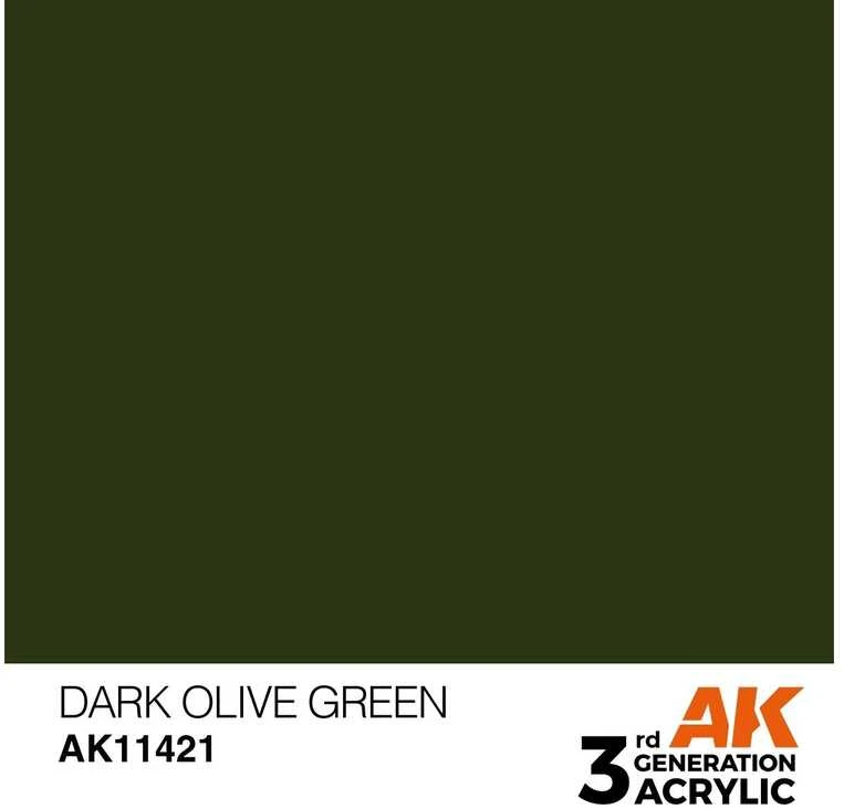 AK Interactive akriliniai dažai figūrėlėms Dark Olive Žalias 17ml