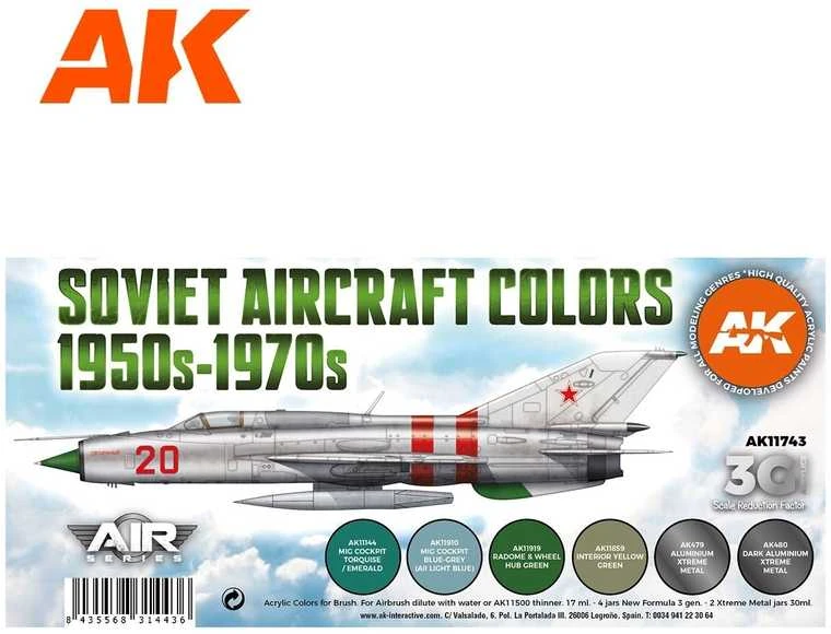 AK Interactive akriliniai dažai: Sovietų lėktuvų spalvos 1950–1970, AK11743