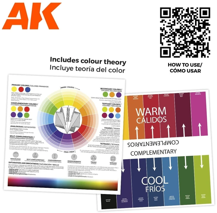 AK Interactive akrilinių dažų rinkinys modeliuotojams, 14 ryškių spalvų
