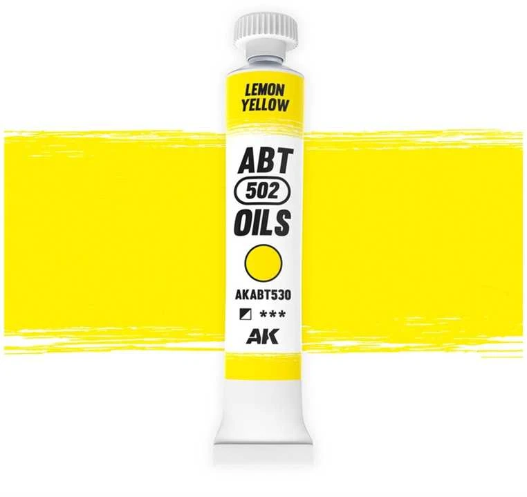 AK Interactive aliejiniai dažai Lemon Geltona modeliui AKABT530