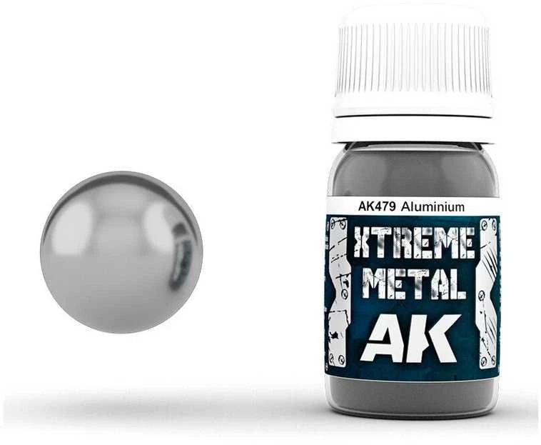 AK Interactive ALUMINIUM Xtreme Metal emaliniai metaliniai dažai 30ml