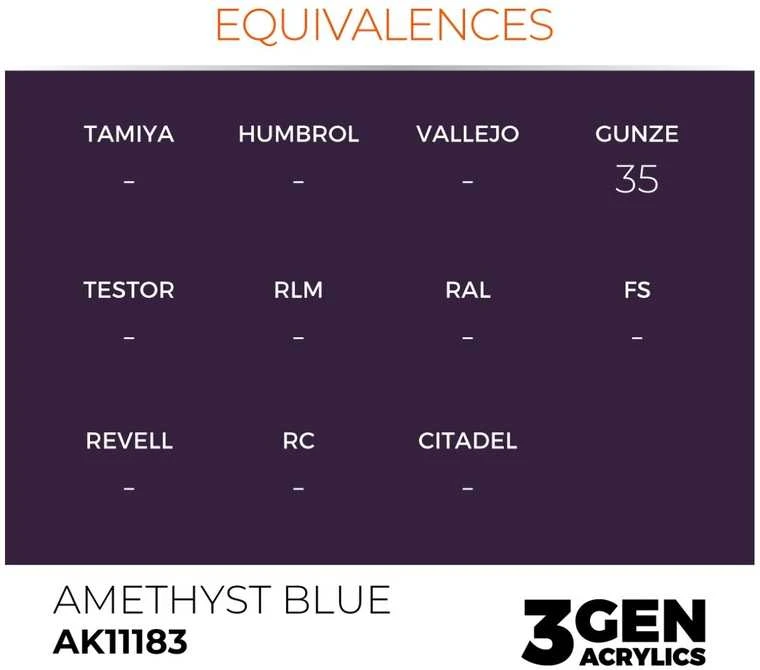 AK Interactive Amethyst Mėlyna akriliniai dažai 3rd Gen, 17 ml