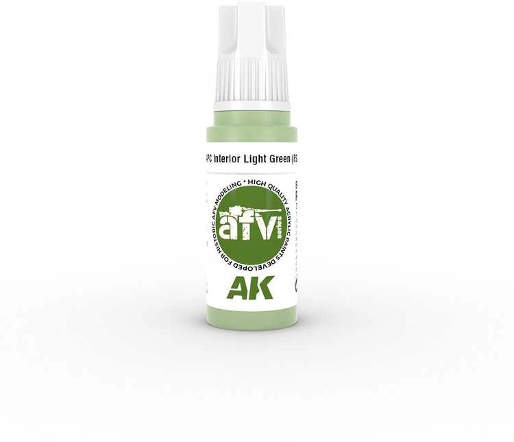 AK Interactive APC Interior Light Žalias FS24533 AFV akriliniai dažai 17ml
