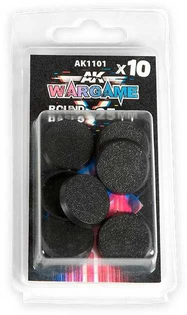 AK Interactive apvalios bazės miniatiūroms 25 mm, 10 vnt