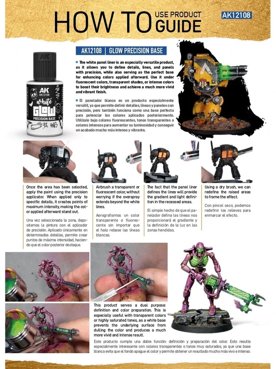 AK Interactive Baltas Glow baltas emalio pagrindas, 30 ml AK12108