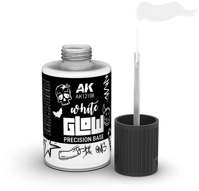 AK Interactive Baltas Glow baltas emalio pagrindas, 30 ml AK12108