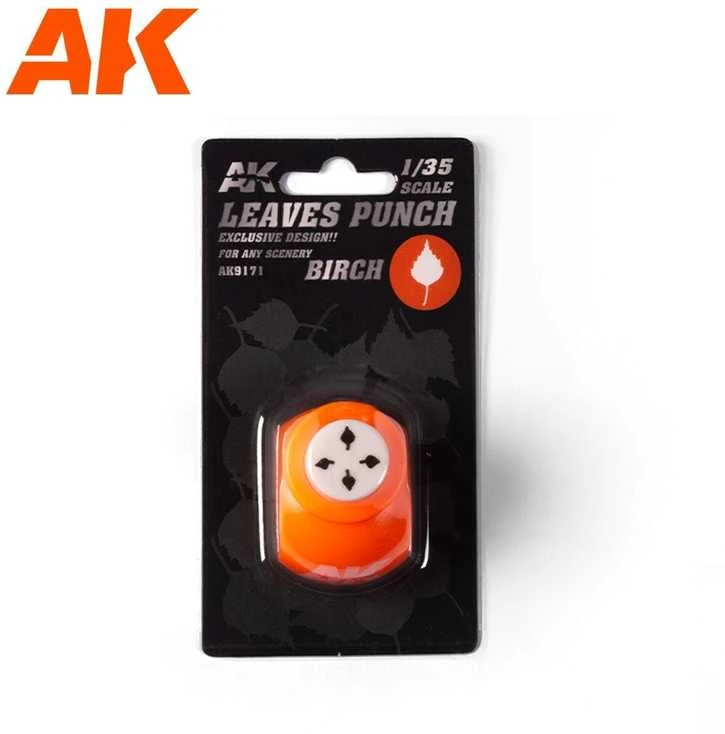 AK Interactive beržo lapų skylamušis dioramoms 1:35/1:32/54 mm