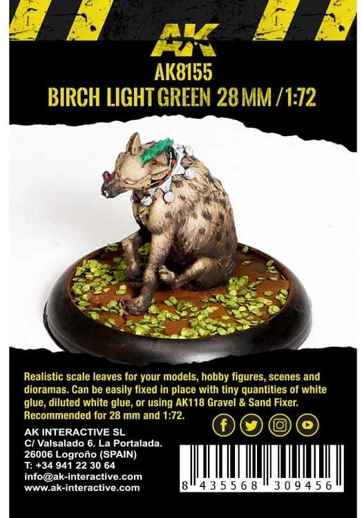AK Interactive beržo šviesiai žali lapai 28mm / 1:72, 7 g