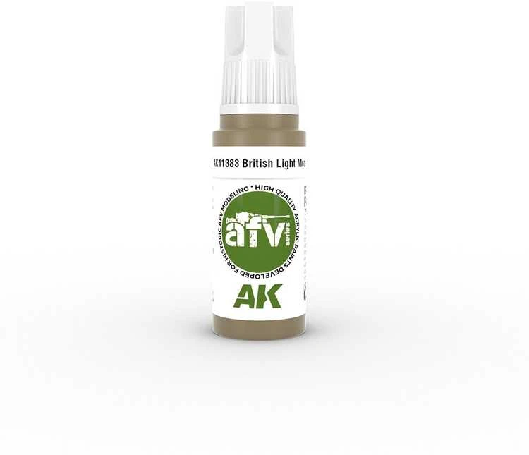 AK Interactive British Light Mud akriliniai dažai AFV, 17 ml