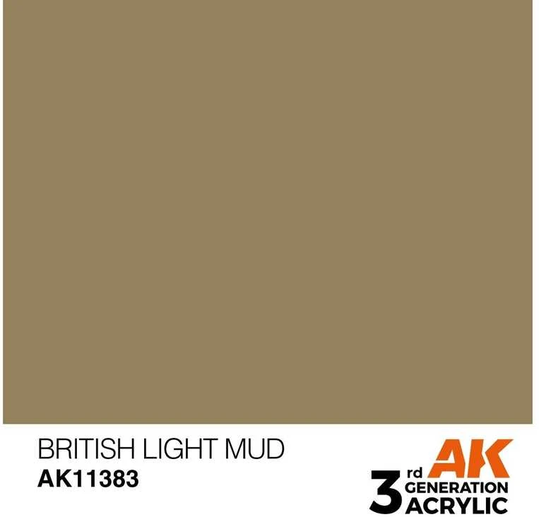 AK Interactive British Light Mud akriliniai dažai AFV, 17 ml