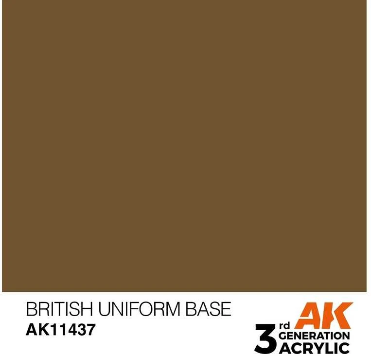 AK Interactive British Uniform Base akriliniai figūrėlių dažai 17 ml 3 kartos