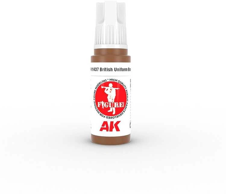 AK Interactive British Uniform Base akriliniai figūrėlių dažai 17 ml 3 kartos