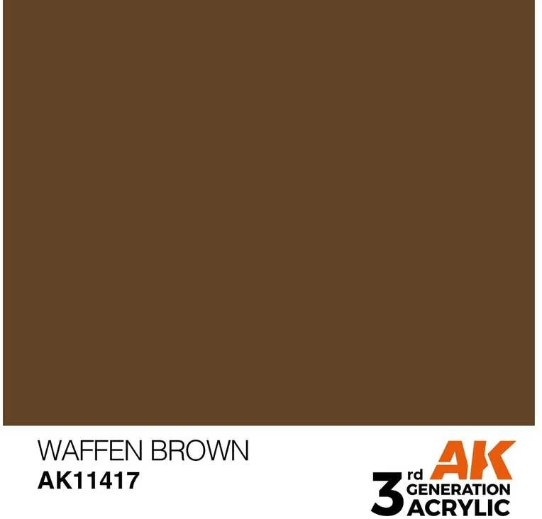 AK Interactive Brown Juodas figūrėlių akriliniai dažai modeliams 17ml AK11417